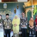 Wakil Bupati Madiun H. Hari Wuryanto bersama istri menghadiri halalbihalal dengan para bupati/wali kota se-Jatim