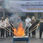 Satuan Polisi Pamong Praja (Satpol PP) dan Damkar Magetan Kembali Melaksanakan Operasi Bersama Dengan Bea Cukai Madiun Serta Aparat Penegak Hukum Lainnya